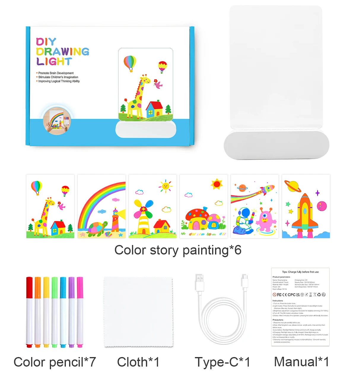 DrawingLight - Oplyste fantasier - Tegnebræt med LED