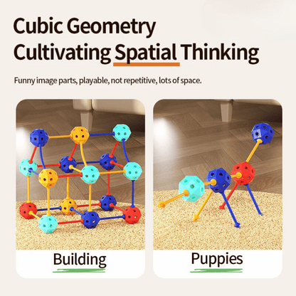 Connect Beads™ - Fleksible PVC-perler - Geometriske 3D-byggeklodser