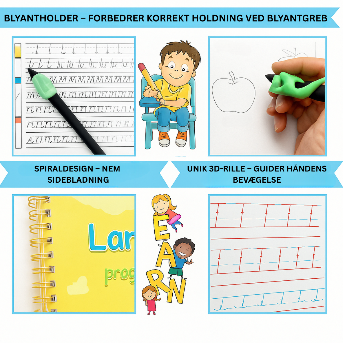 Calligraphy Book™ | Den første introduktion til at skrive - Skrivehæfte