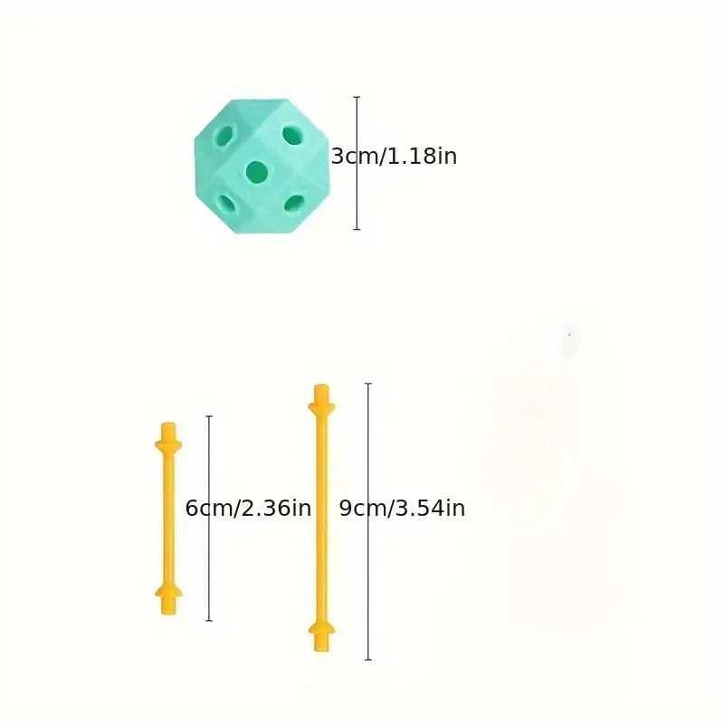 Connect Beads™ - Fleksible PVC-perler - Geometriske 3D-byggeklodser