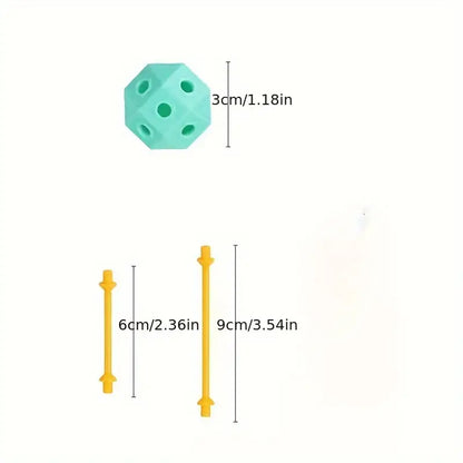 Connect Beads™ - Fleksible PVC-perler - Geometriske 3D-byggeklodser