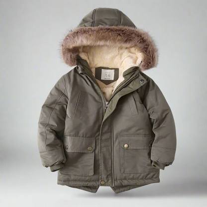CozyTrend – Elegant og varm – Parka vinterjakke med pelskrave