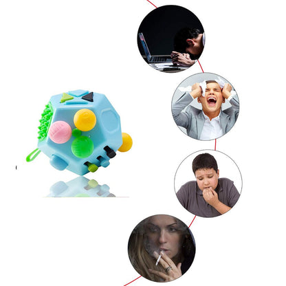 12-Sided Decompression Toy™ - afhjælper stress - sensorisk legeterning