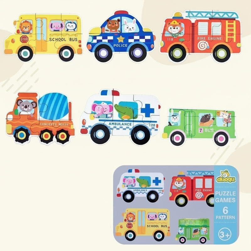 BrainBox – Lære & Lege – 3D træpuslespil