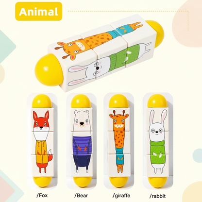 WoodiTurn – Lærerigt & sjovt – Roterende puslespil