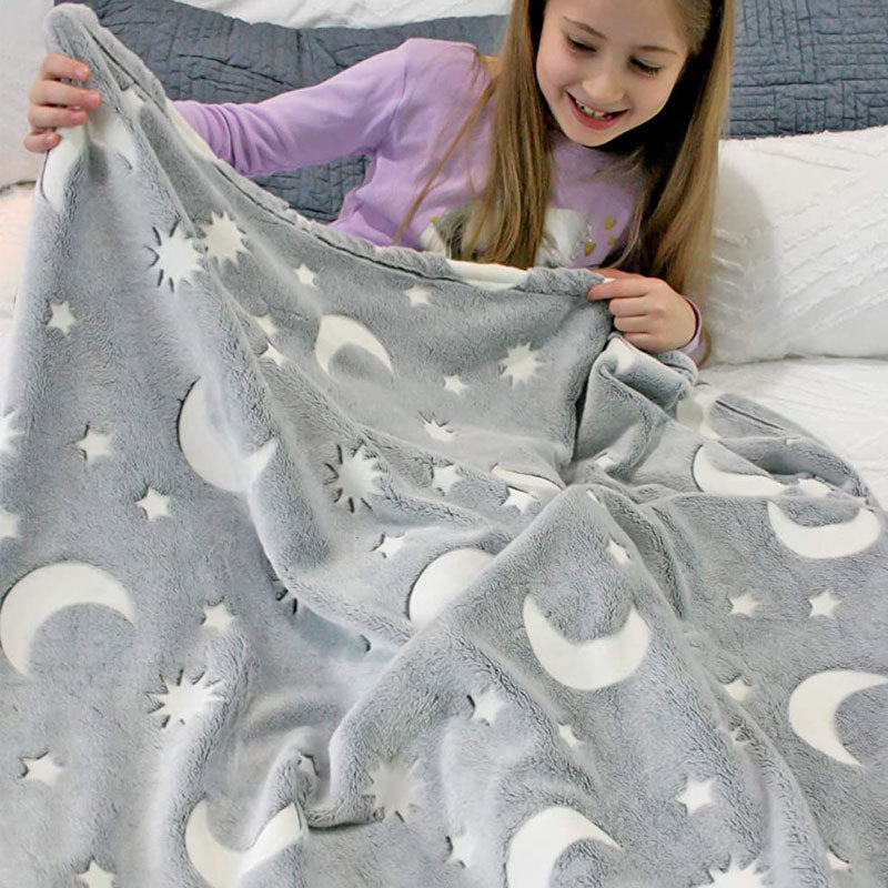 Glow In The Dark Blanket™ - Sparkling Dreams - Tæppe, der lyser i mørket