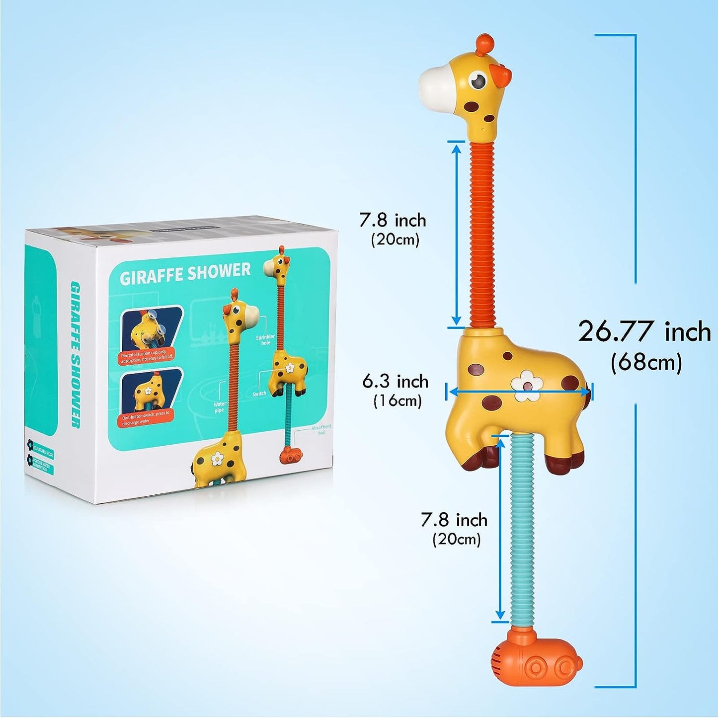 Bath Giraffe™ - Giraffens plaskende eventyr - Brusehoved til badekar