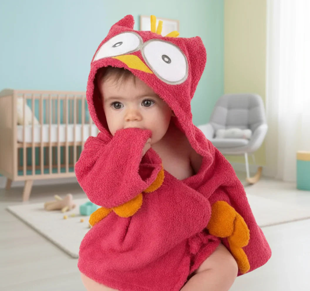 CozyNest – Blød og absorberende – Badekåbe med dyremotiv