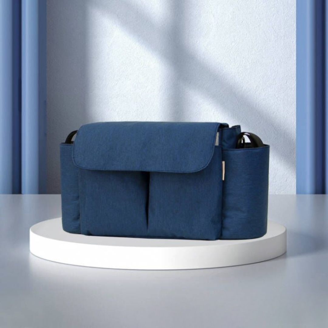 ToddlerOrganizer – Vandafvisende og rummelig – Barnevognsorganizer med flaskeholdere