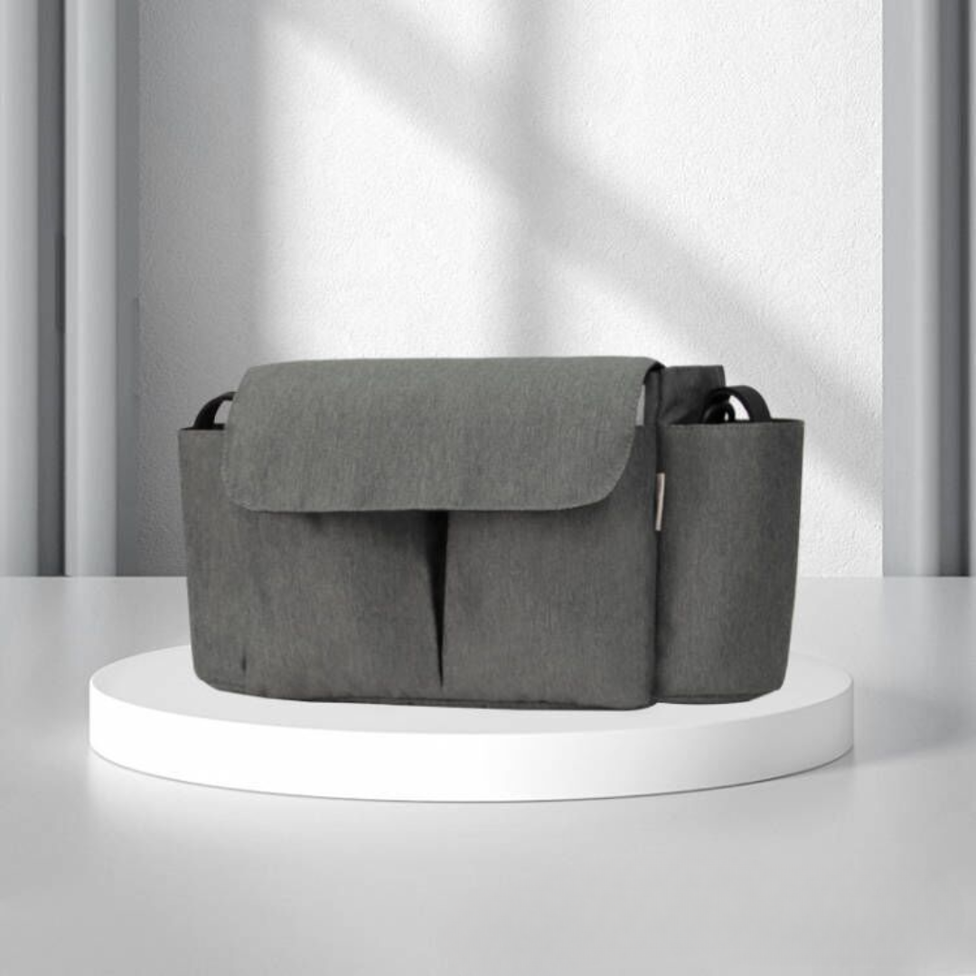 ToddlerOrganizer – Vandafvisende og rummelig – Barnevognsorganizer med flaskeholdere