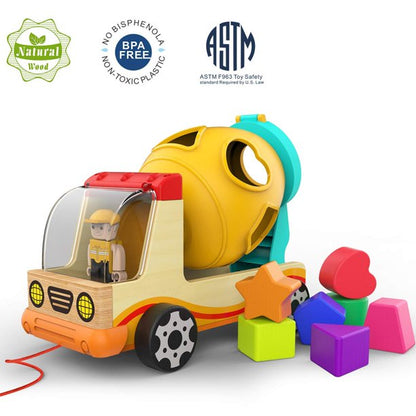 NordTræ™l Sorteringslegetøj - Lastbil Mixer