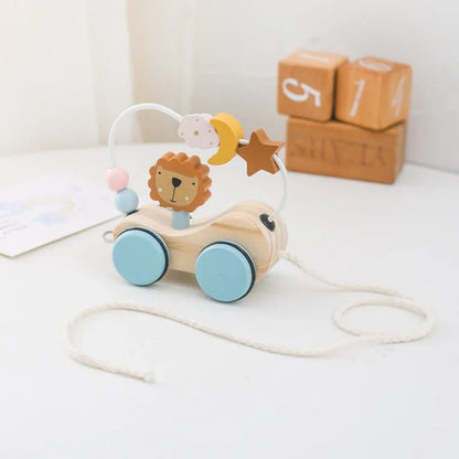 Bead Tracks™ – Tog, bil og motorik - Perle- og slæbesæt i træ