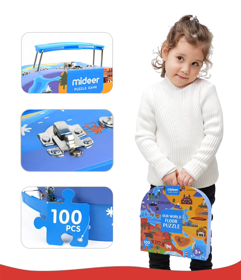 GeoMap – Lærerigt og sjovt – Verdenskort gulvpuslespil