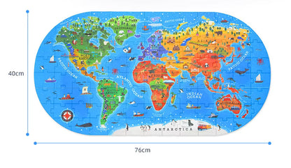 GeoMap – Lærerigt og sjovt – Verdenskort gulvpuslespil