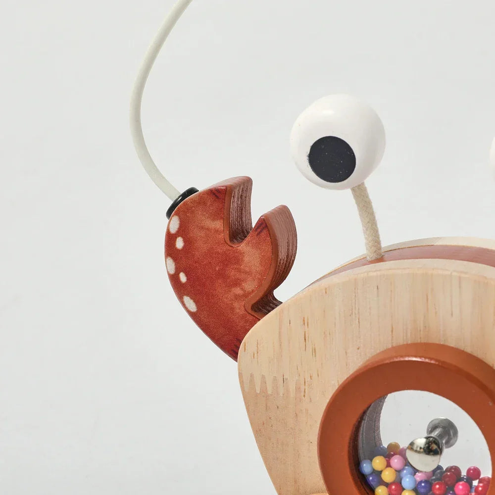 Crab Pull Toy™ – Leg og læring – Krabbe af træ