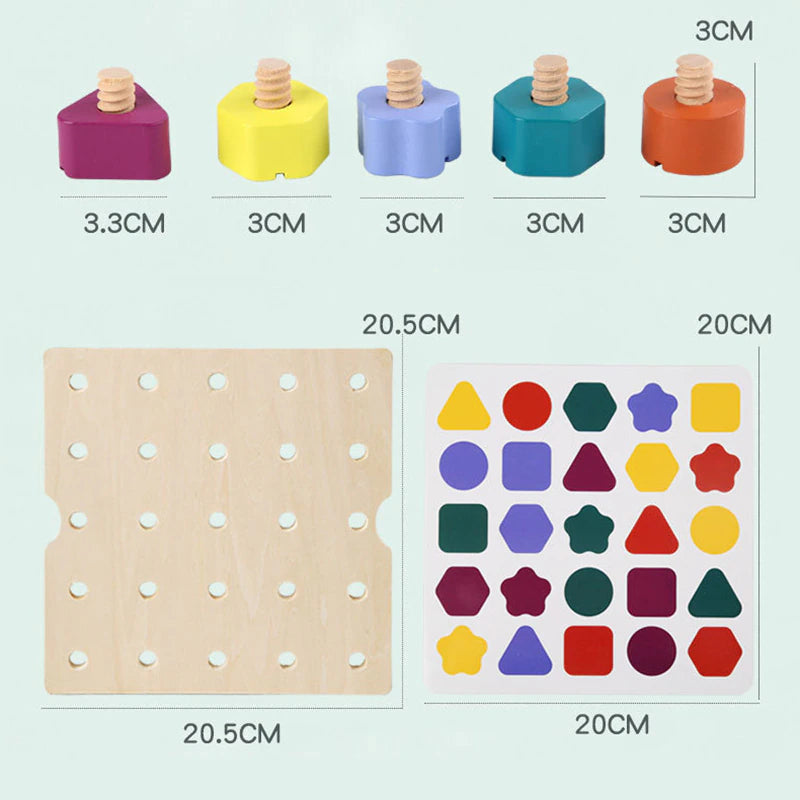 Træskruebræt™ | Forbedrer finmotorikken gennem leg - Puslespil