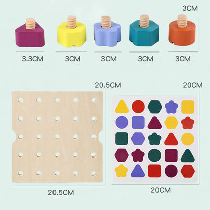 Træskruebræt™ | Forbedrer finmotorikken gennem leg - Puslespil