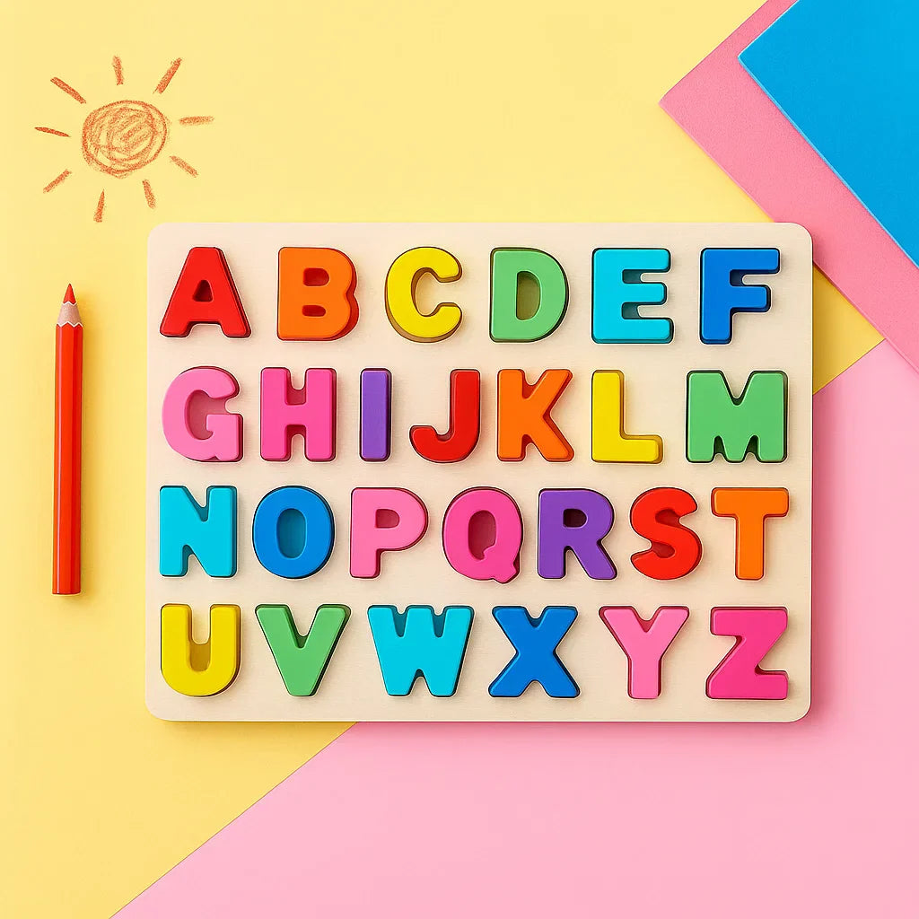 AlphaBlocks – Træ & Pædagogisk – 3D-bogstavpuslespil