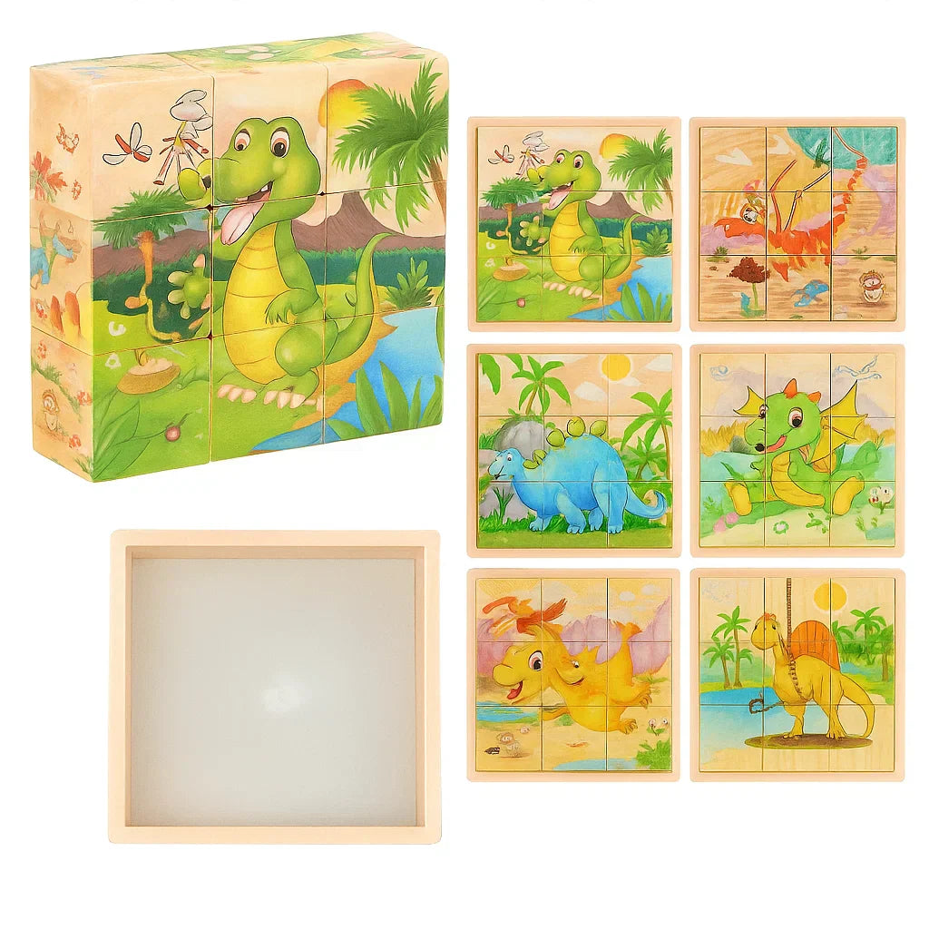 CubePuzzle – Sjovt og lærerigt - 3D-puslespil med træklodser