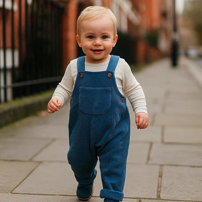 TinyTrend – Komfortabel og stilfuld – Ribstof-hagesmækbukser