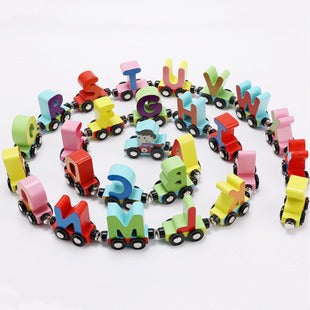 NordTræ™ | Lær alfabetet og tallene - Magnetisk tog i træ