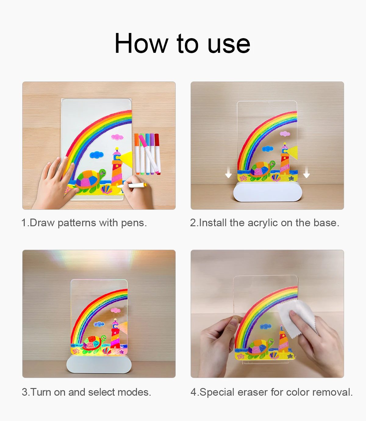 DrawingLight - Oplyste fantasier - Tegnebræt med LED