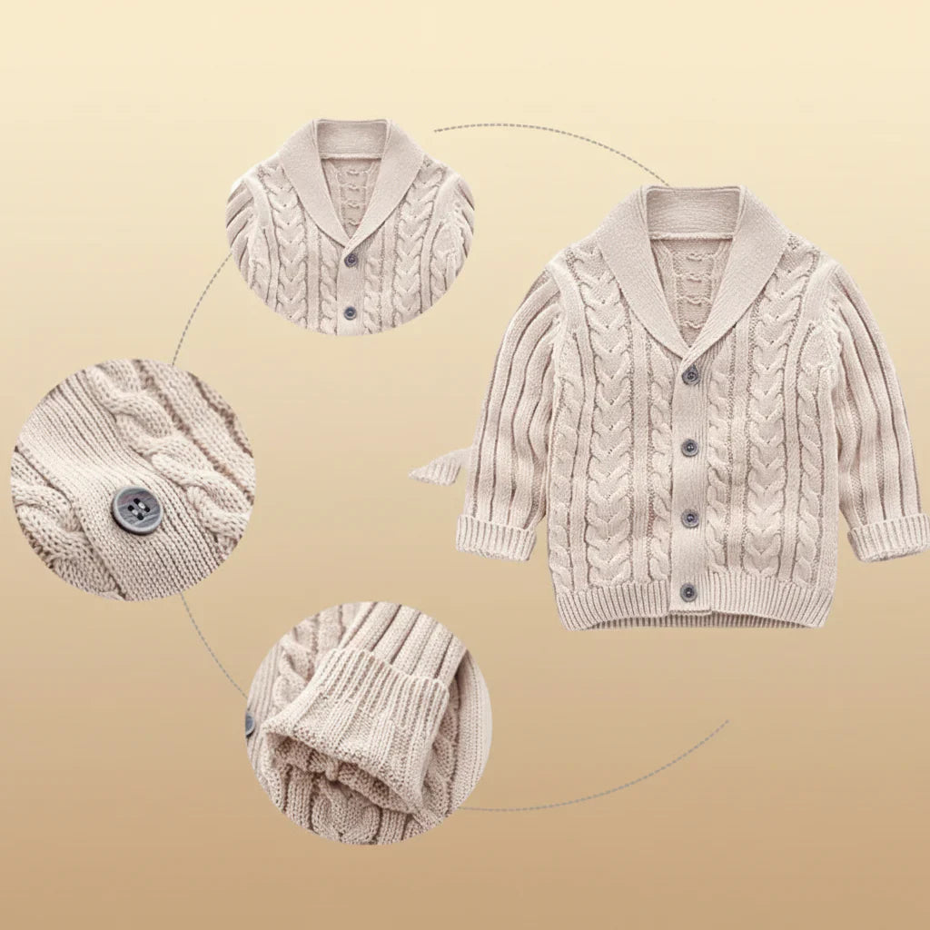 CozyCub – Komfortabel og moderigtig – strikket cardigan til børn