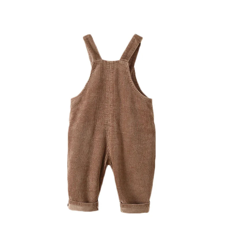 TinyTrend – Komfortabel og stilfuld – Ribstof-hagesmækbukser