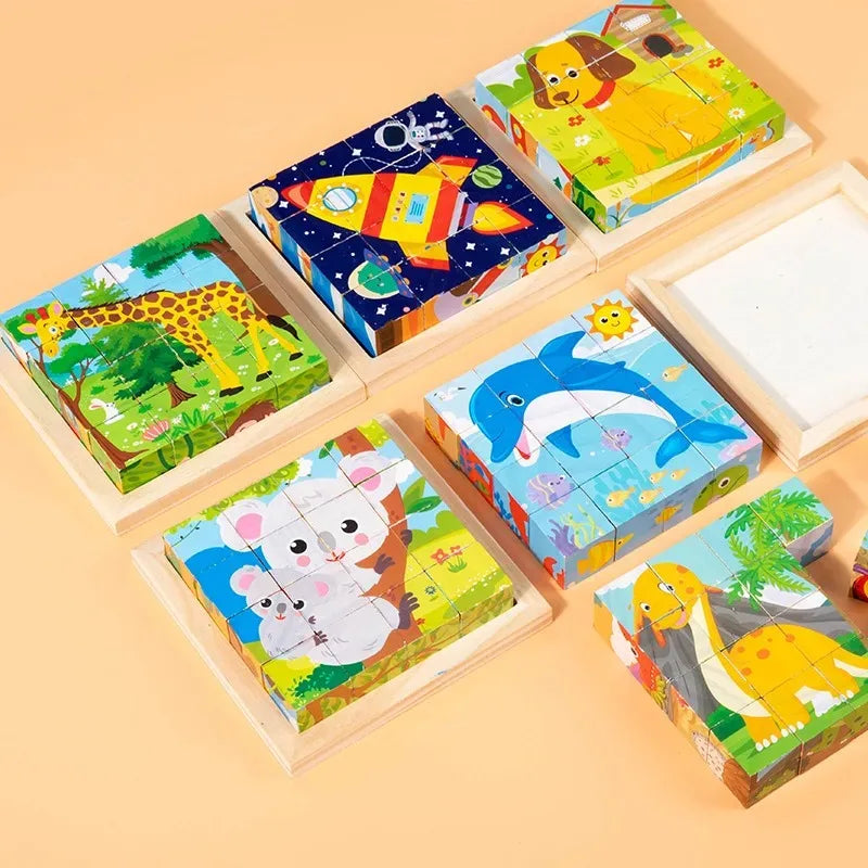 CubePuzzle – Sjovt og lærerigt - 3D-puslespil med træklodser