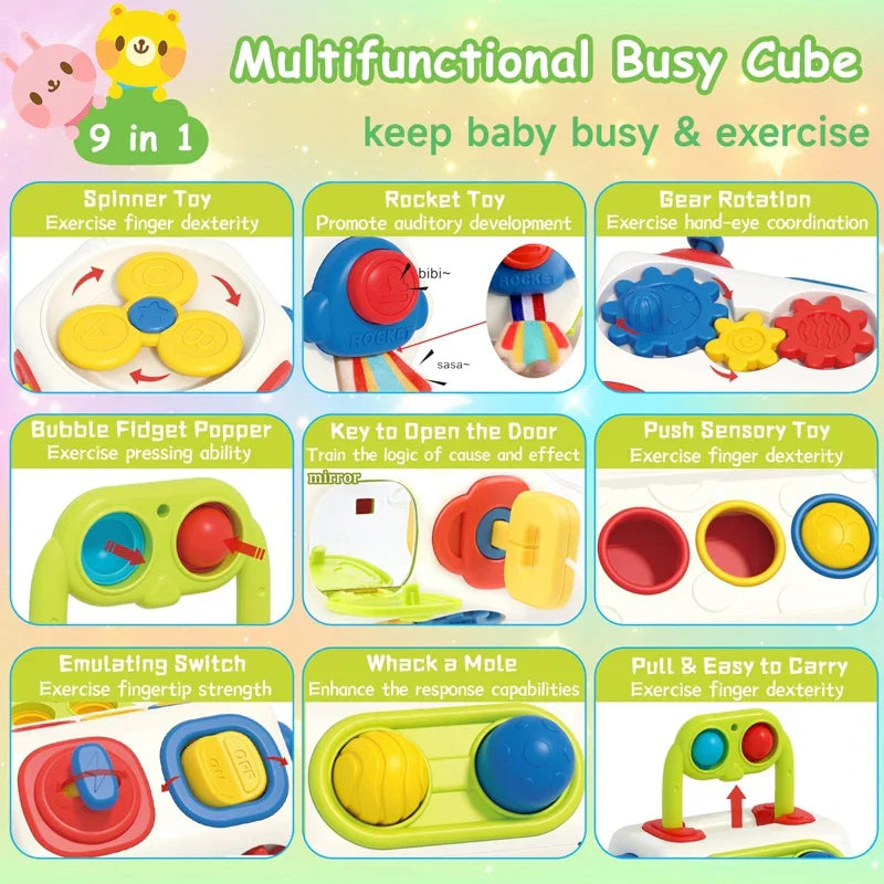 BusyCube – Smart & legende – Montessori Fidget-terning 10-i-1