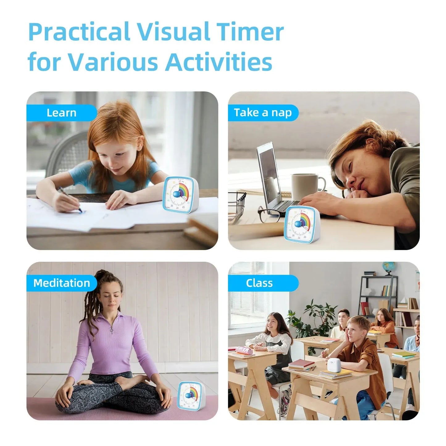 Visual Timer – Farverig og rolig – Timer til børn