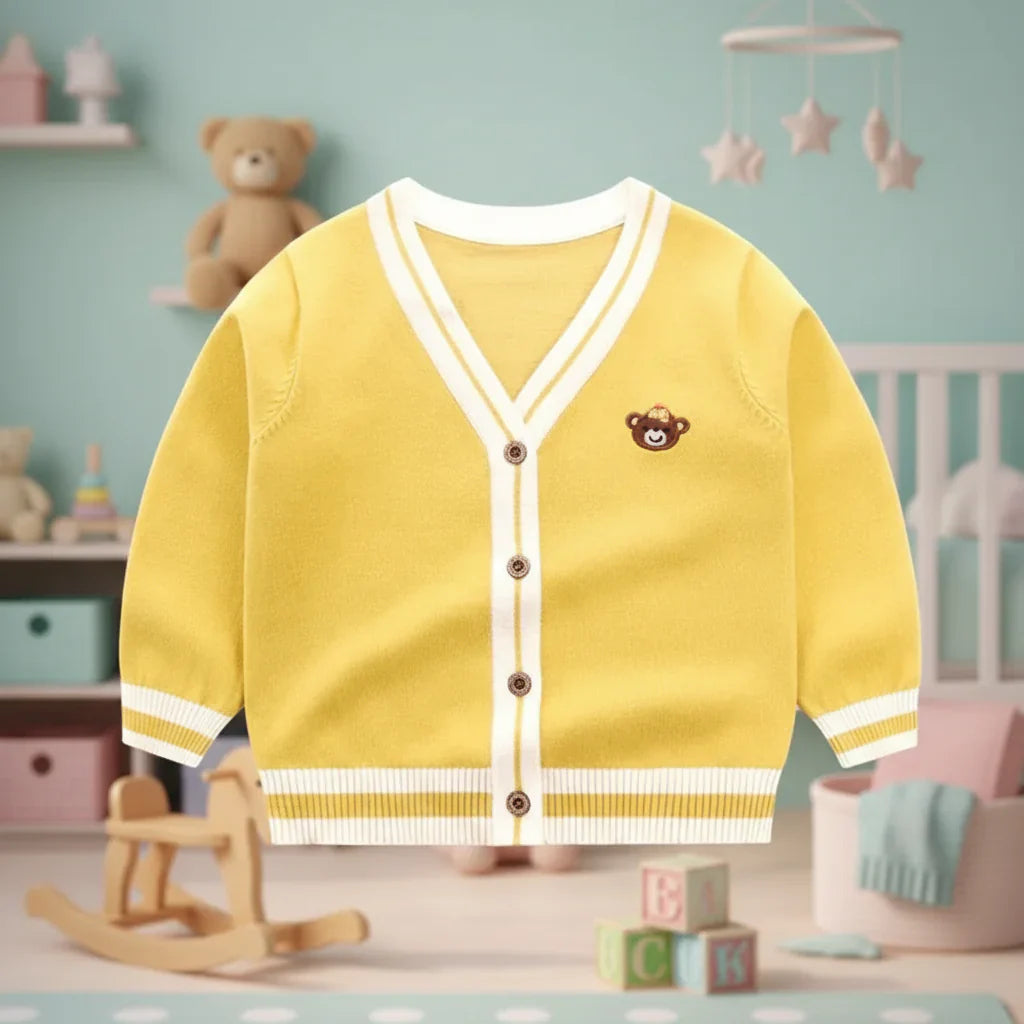 CozziWear – Varm og trendy – strikket vest med bjørne