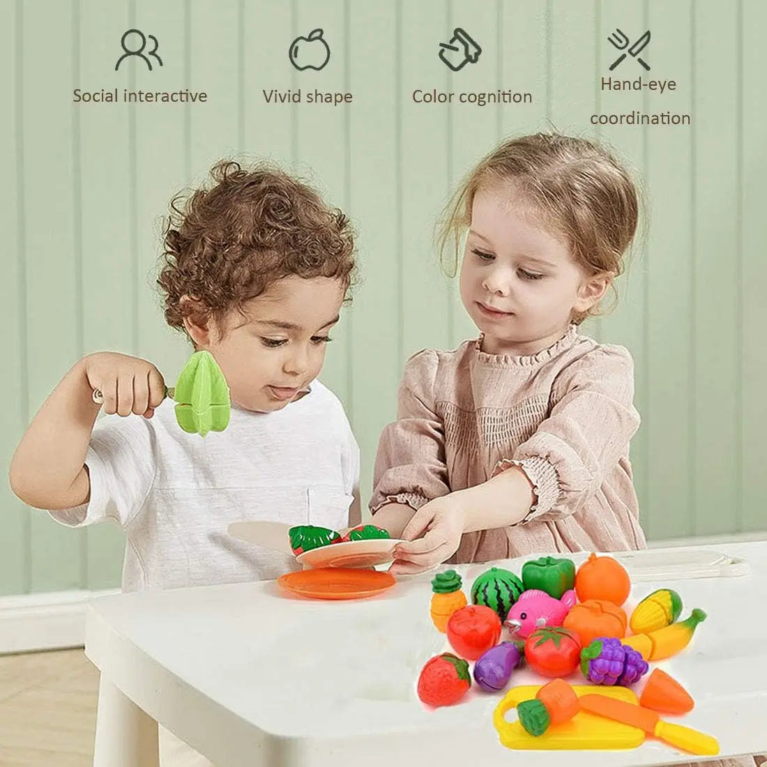 Veggie & Fruit Toys™ - Sjovt og lærerigt - Vegetabilsk frugtlegetøj