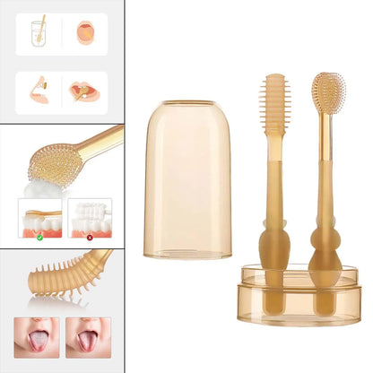 Baby Smile™ - skånsom for tandkødet - tandbørstesæt i silikone til børn