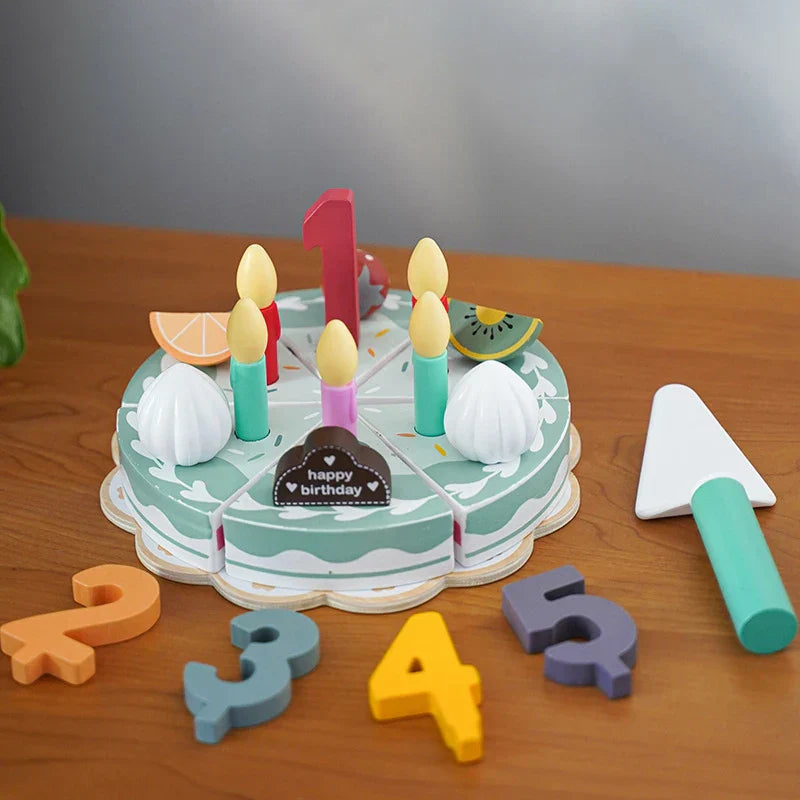 TinyChef – Lærerigt og sjovt – Træ køkkensæt med kage og tilbehør