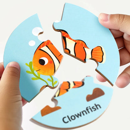 Dieren Match™ – Vend og opdag - puslespil med 3 brikker