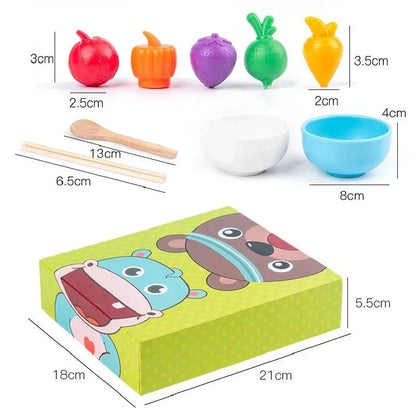 Educational Play House™ – Finmotorik og farvegenkendelse - Montessori madspil