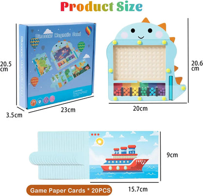 Bead Puzzle™ – Sjov sortering i labyrint – Magnetiske kugler i træ Puzzle