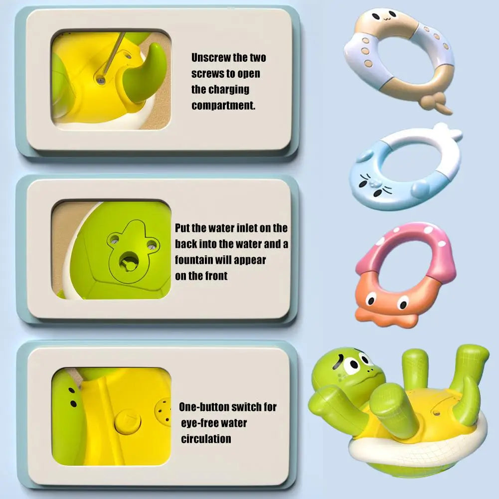 Water Turtle™ – Plaskende sjov i badet - Skildpadde-springvand