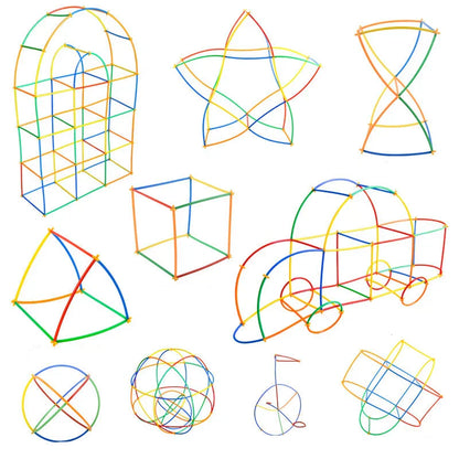 BuildPlay – Fantasi & færdigheder – Konstruktionsrør med forbindelsesstykker
