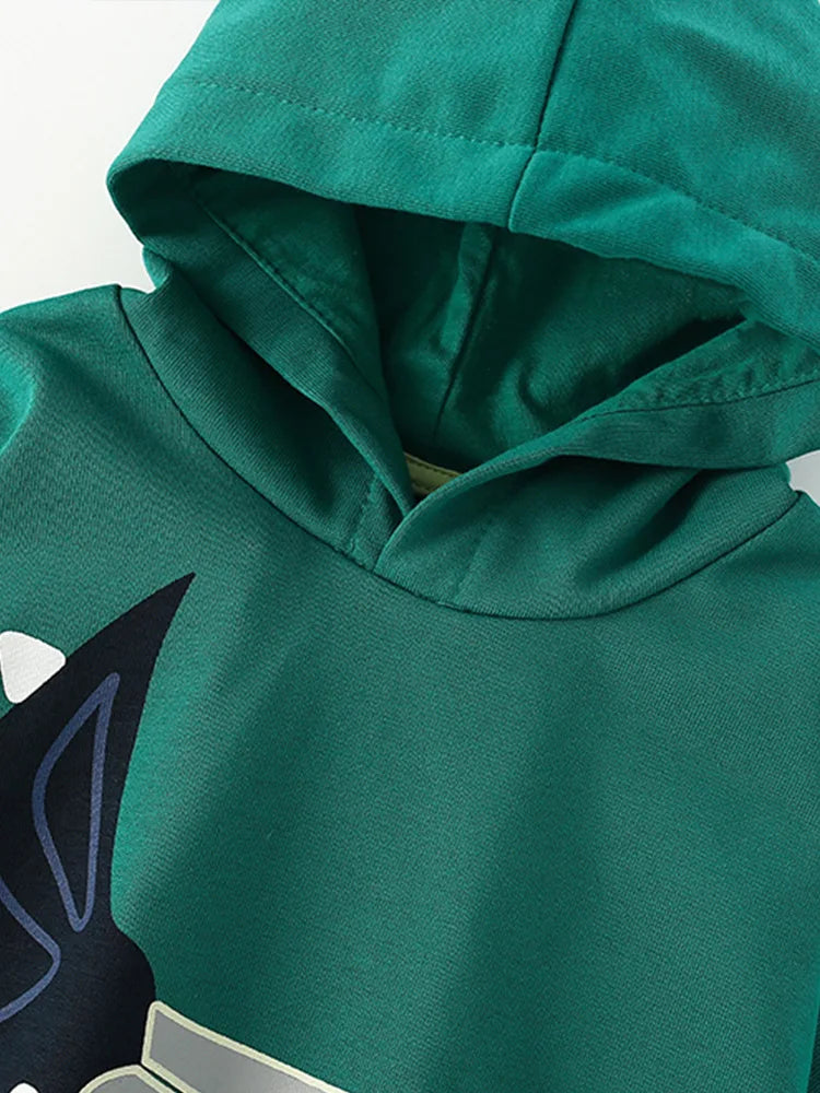 DinoStyle – Varm og åndbar – hættetrøje med Triceratops-print