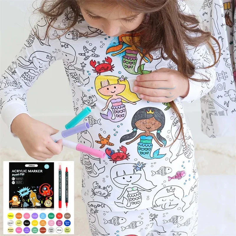 DIY Pajama Set™ – Farve og drøm – Colours Pyjamas-sæt til børn