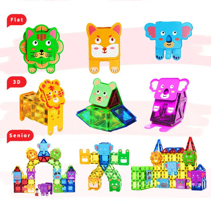 Animal Magnetic Building Blocks™ - Magnetisk byggemagi - Dyre-byggeklodser