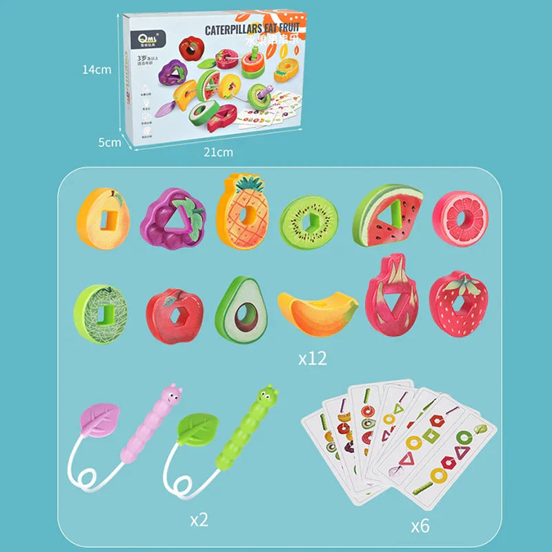 Fruit Lacing Game™ – Finmotorik - Legetøj med frugtperler