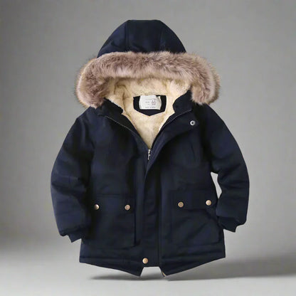 CozyTrend – Elegant og varm – Parka vinterjakke med pelskrave