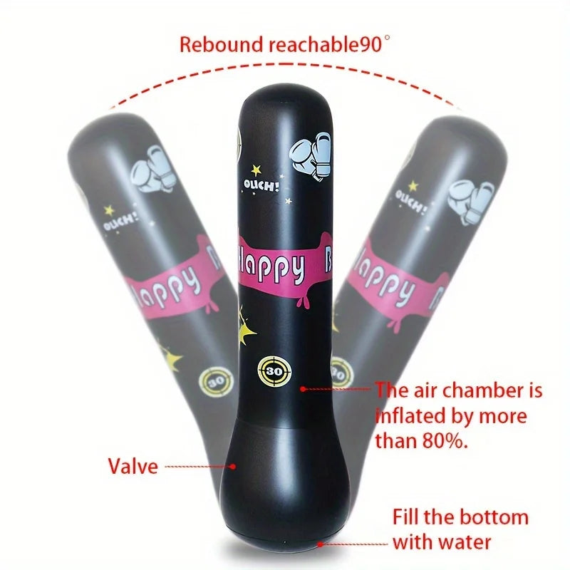 BopBag – Sjovt & Aktivt – Oppustelig boksesæk med handsker