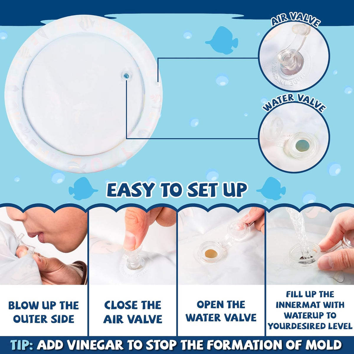 TinyWave – Munter & udviklende – Baby Sensorisk vandmåtte