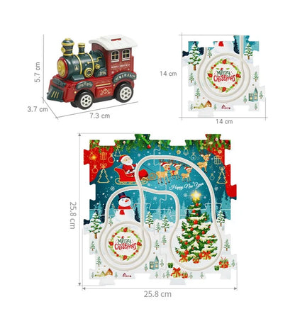 DIY Xmas Train Track™ - Byg dit eget juleland - juletog-puslespil