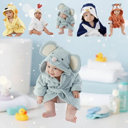 CozyNest – Blød og absorberende – Badekåbe med dyremotiv